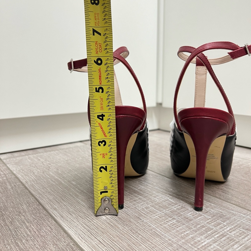 Nine West pointed toe sling back heels, leather upper, US women size 5 - Picture 3 of 10